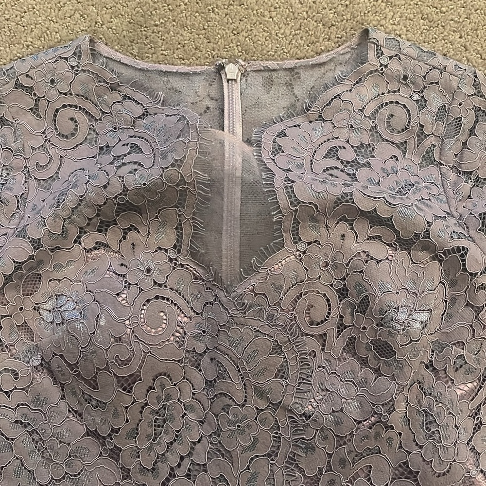 JS Collections Lavender Lace Dress. Size 4. - Picture 4 of 9